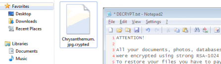 Decrypt and remove .crypted file extension virus