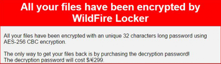 WildFire Locker virus: how to decrypt .wflx ransomware files