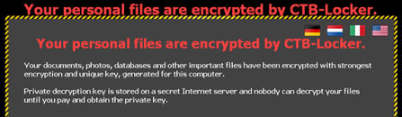 “Your personal files are encrypted by CTB Locker”: decrypt and remove ransomware virus