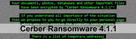 Cerber Ransomware 4.1.1: decrypt files and remove virus