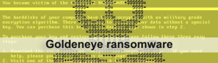 Goldeneye ransomware: virus decryption and removal