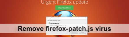 Firefox-patch.js virus removal: block ‘Urgent Firefox update’ popup