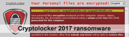 Cryptolocker 2017: virus removal and file decrypter