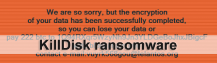 KillDisk ransomware decryption and removal