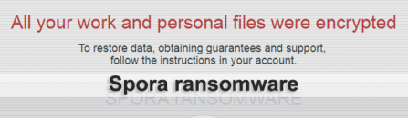 Spora ransomware decryption and removal