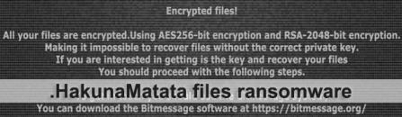 HakunaMatata ransomware virus removal and decryptor
