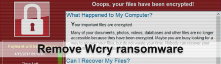 Wcry ransomware: .wcry files decryptor and virus removal