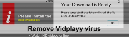 Vidplayy virus removal in Firefox, Chrome, IE and Safari