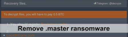 Decrypt .master ransomware files – BTCWare virus variant