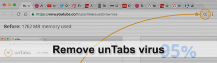 Remove unTabs virus in Chrome, Firefox, IE and Safari