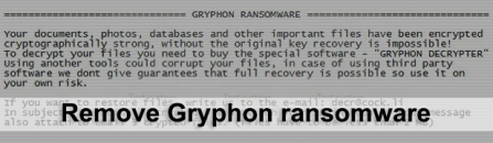Gryphon ransomware: decrypt .gryphon files and remove virus