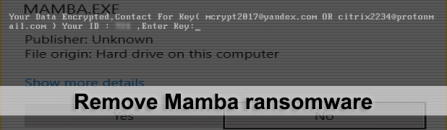 Mamba ransomware removal and files decryptor
