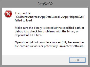 how to fix regsvr32.exe error