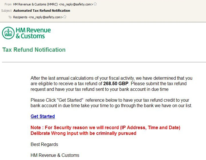 HMRC scam emails and phone calls on tax refund targeting UK citizens