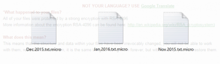 Decrypt and remove .micro file virus