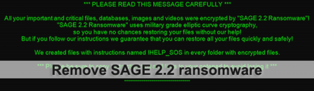 Decrypt and remove SAGE 2.2 ransomware