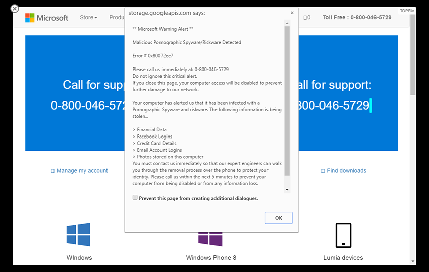 erotisk Forvirret Raffinaderi Microsoft Warning Alert scam: remove fake virus popups - MySpyBot