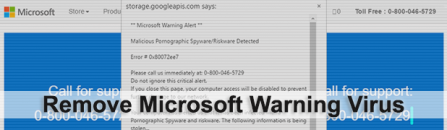 Microsoft Warning Alert scam: remove fake virus popups