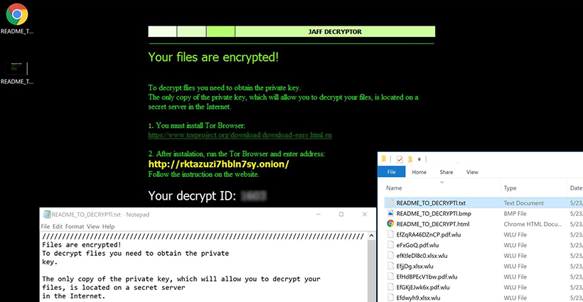 Upshot of Jaff .wlu ransomware attack