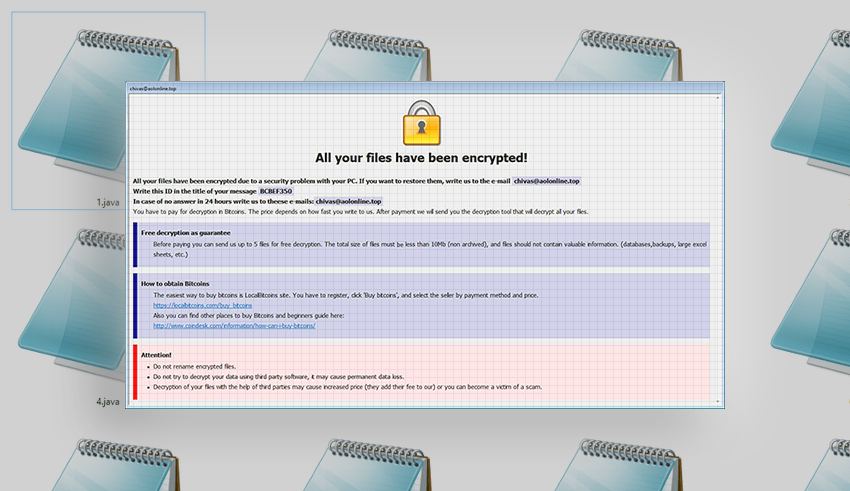 Remove Java ransomware and decrypt .java virus files - MySpyBot