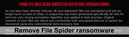 File Spider ransomware removal: decrypt .spider virus files