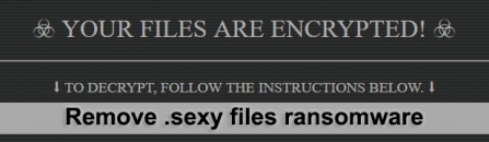 Remove and decrypt .sexy files ransomware