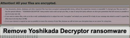 Yoshikada Decryptor: remove and decrypt ransomware virus