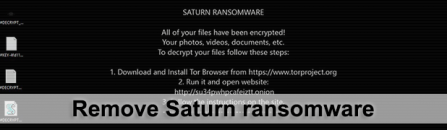 Saturn ransomware removal and .saturn files decryptor