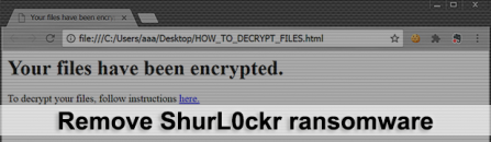 ShurL0ckr ransomware removal and .cypher files decryptor
