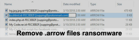 .arrow ransomware decryptor and removal