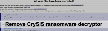 CrySiS ransomware decryptor