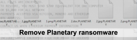 Planetary ransomware removal and decryptor