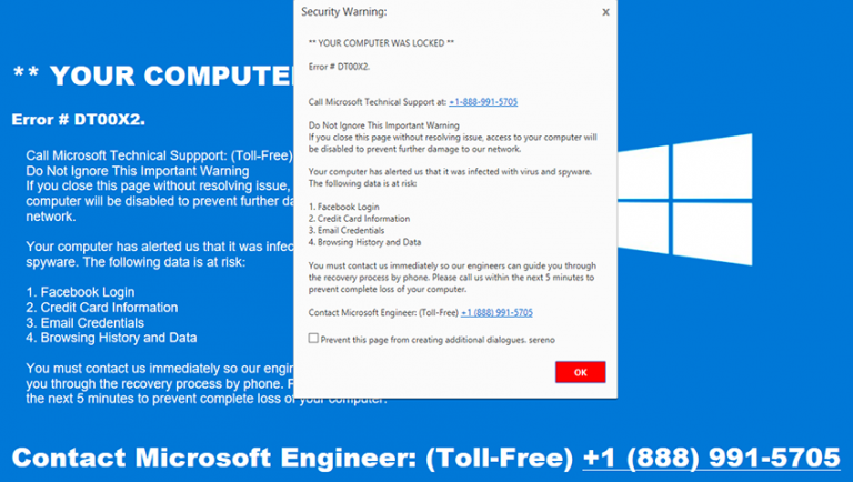 “Your computer was locked - Error # DT00X2” popup removal - MySpyBot