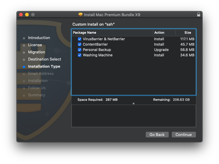 Intego Mac Premium Bundle X9 installation