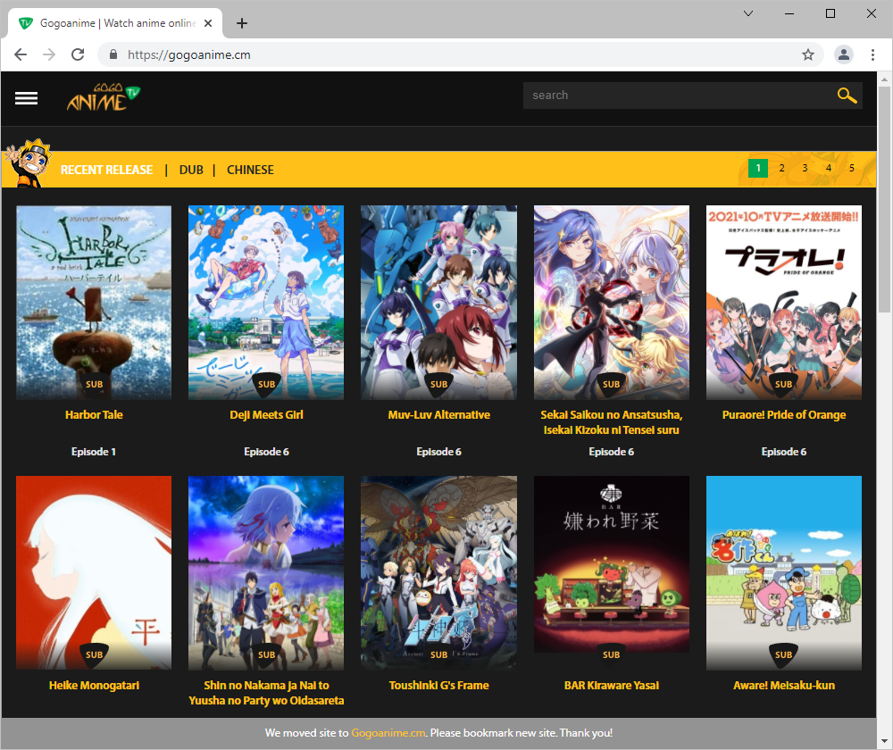 GoGoAnime homepage looks okay but camouflages a handful of malicious schemes