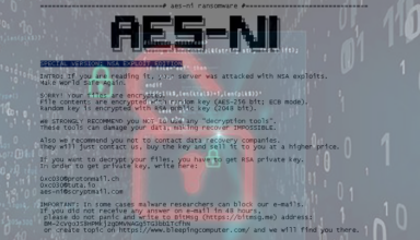 AES-NI Ransomware removal: decrypt .aes_ni_0day files