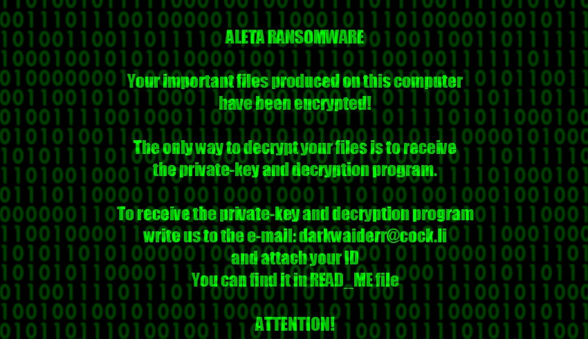 Decrypt and remove .aleta file extension ransomware (upd. Dec. 2017)