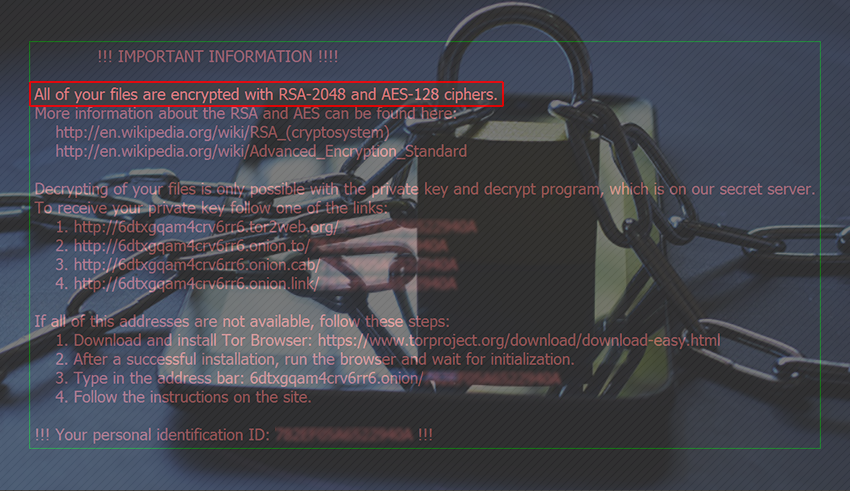 “All of your files are encrypted” – Locky ransomware virus