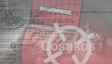 Cosakos ransomware [+.cosakos virus files decryption – upd. Aug 2019]