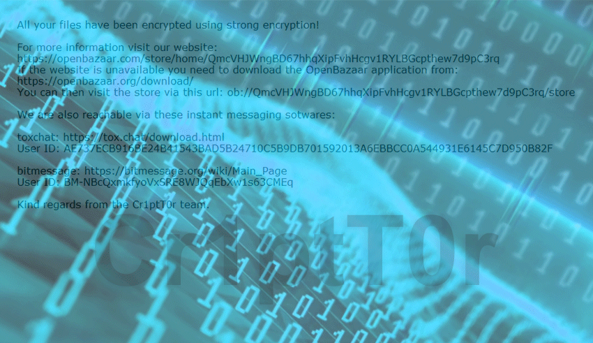 Remove Cr1ptT0r ransomware and decrypt files