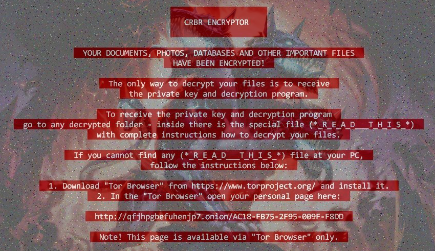 CRBR Encryptor virus: remove and decrypt ransomware files