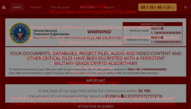 Decrypt .cry files virus and remove CryLocker ransomware