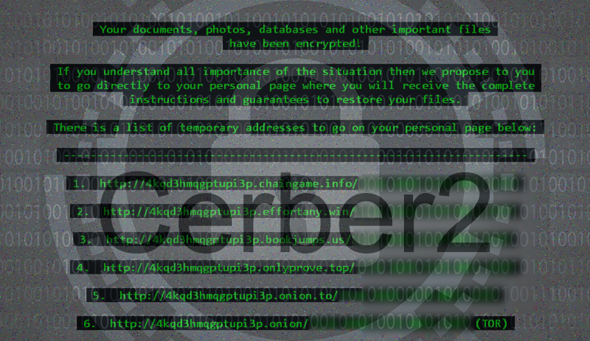 Decrypt .cerber2 extension files – Cerber2 ransomware virus