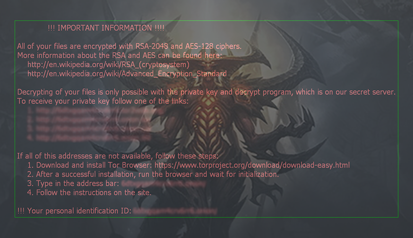 Decrypt .diablo6 files – Diablo6 variant of Locky ransomware [upd. Oct. 2017]