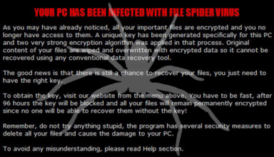 File Spider ransomware removal: decrypt .spider virus files