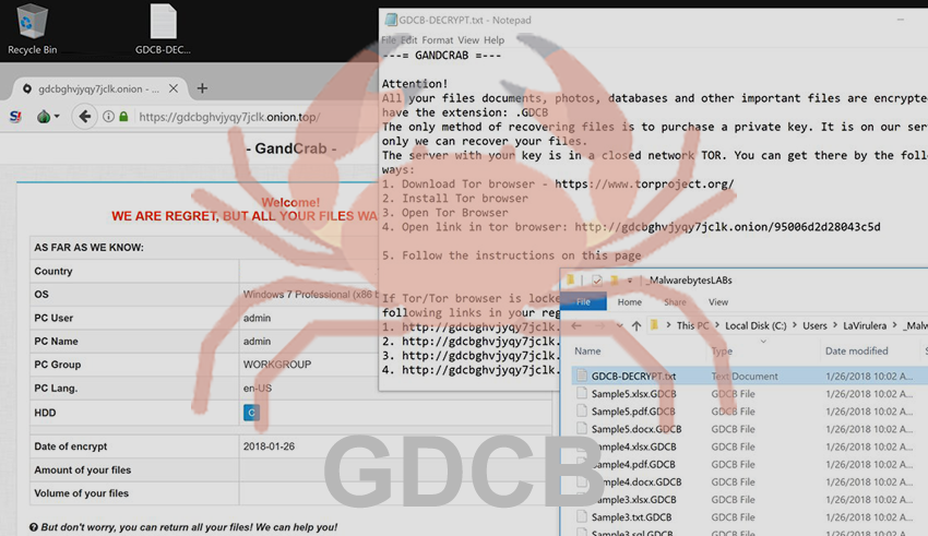 Decrypt .GDCB files – remove GandCrab ransomware virus