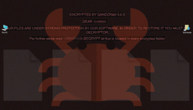 GandCrab v5.0.3 virus removal and files decryption