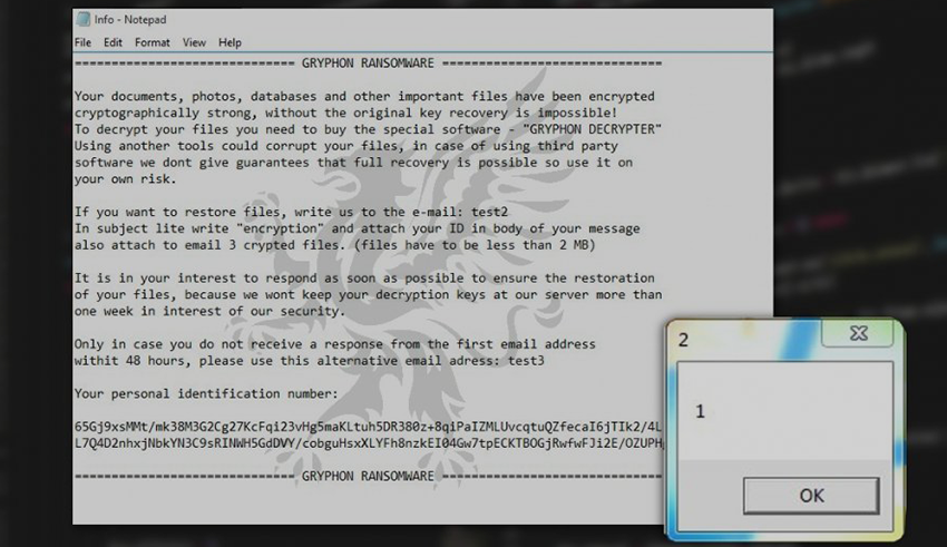 Gryphon ransomware: decrypt .gryphon files and remove virus