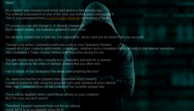 “Hacker who cracked your email” scam removal