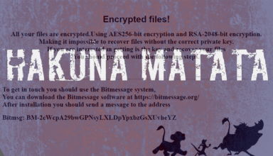 HakunaMatata ransomware virus removal and decryptor